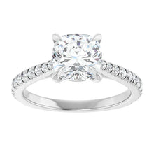 The Signature Cathedral Pavé Engagement Ring | Cushion | 2 ⅜ CTW