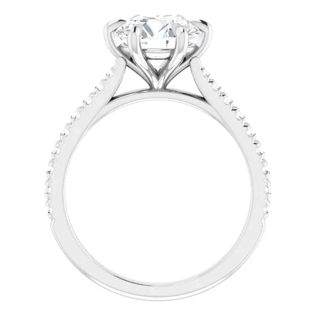 The Signature Cathedral Pavé Engagement Ring | Round | 2 ⅜ CTW
