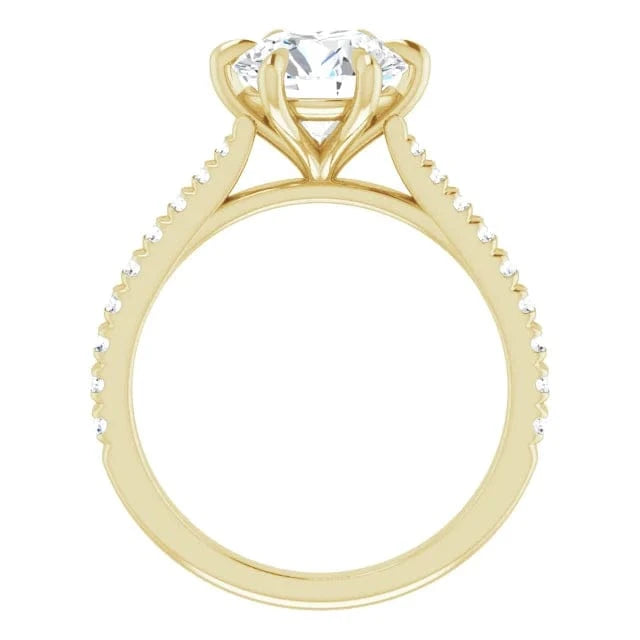 The Signature Cathedral Pavé Engagement Ring | Round | 2 ⅜ CTW