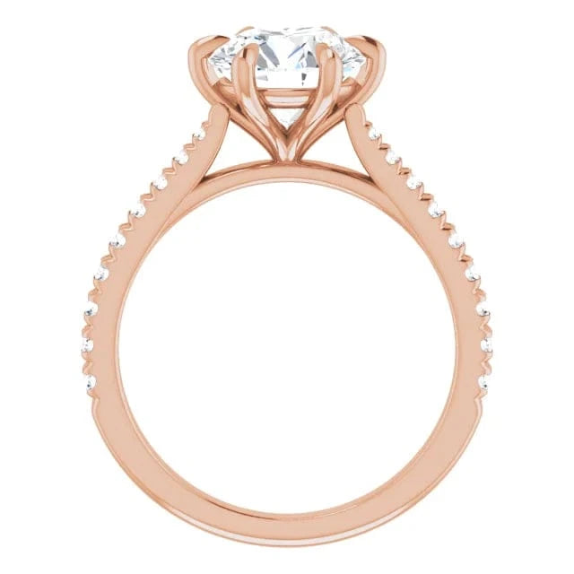 The Signature Cathedral Pavé Engagement Ring | Round | 2 ⅜ CTW