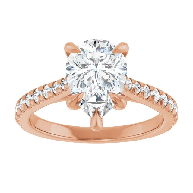 The Signature Cathedral Pavé Engagement Ring | Pear | 2 ⅜ CTW