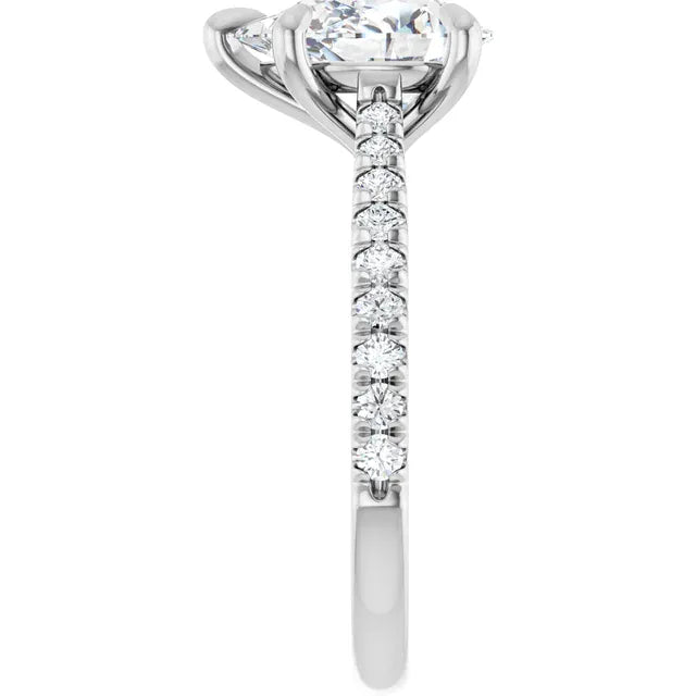 The Signature Cathedral Pavé Engagement Ring | Pear | 2 ⅜ CTW