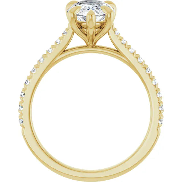 The Signature Cathedral Pavé Engagement Ring | Pear | 2 ⅜ CTW