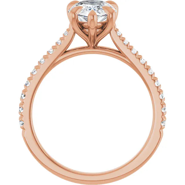The Signature Cathedral Pavé Engagement Ring | Pear | 2 ⅜ CTW