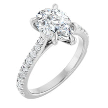 The Signature Cathedral Pavé Engagement Ring | Pear | 2 ⅜ CTW