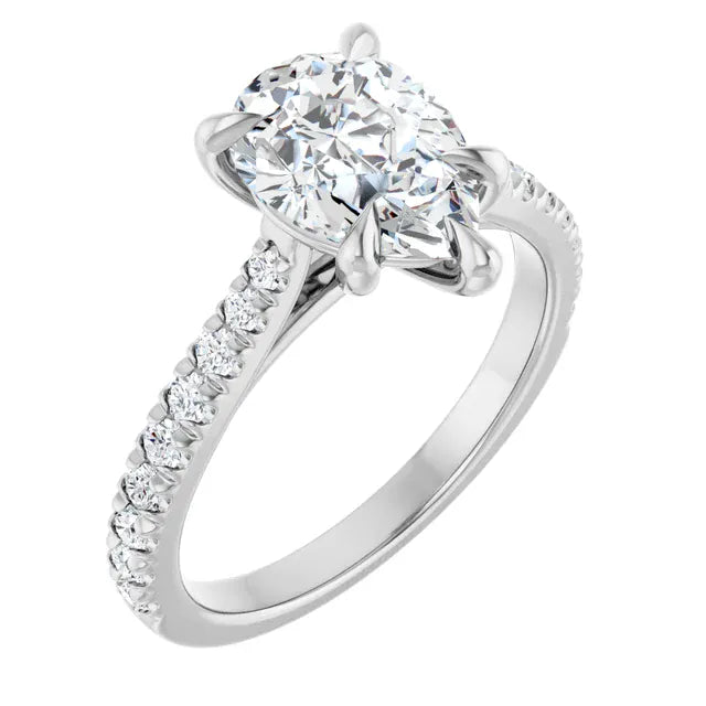 The Signature Cathedral Pavé Engagement Ring | Pear | 2 ⅜ CTW