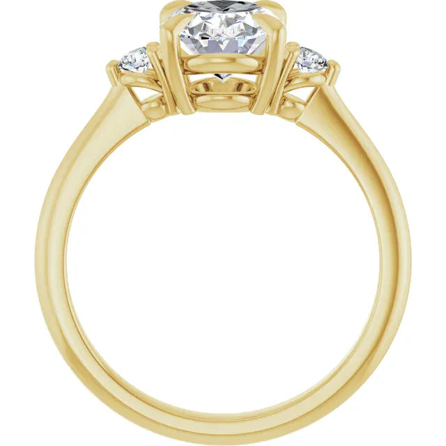 The Signature Side Stone Engagement Ring | Oval | 2 ⅕ CTW