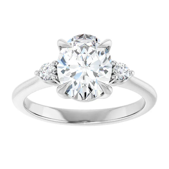 The Signature Side Stone Engagement Ring | Oval | 2 ⅕ CTW