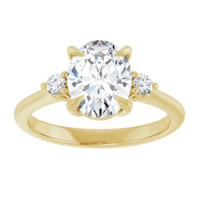 The Signature Side Stone Engagement Ring | Oval | 2 ⅕ CTW
