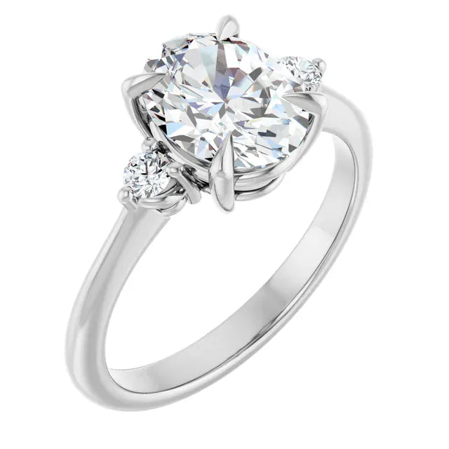 The Signature Side Stone Engagement Ring | Oval | 2 ⅕ CTW