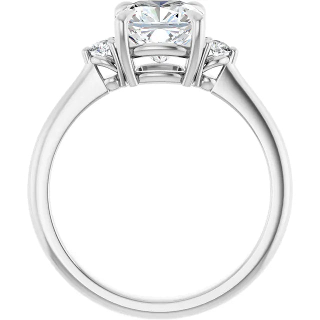 The Signature Side Stone Engagement Ring | Cushion | 2 ⅕ CTW