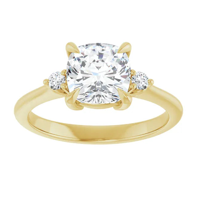 The Signature Side Stone Engagement Ring | Cushion | 2 ⅕ CTW