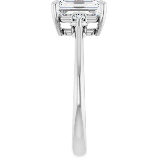 The Signature Side Stone Engagement Ring | Emerald | 2 ⅕ CTW