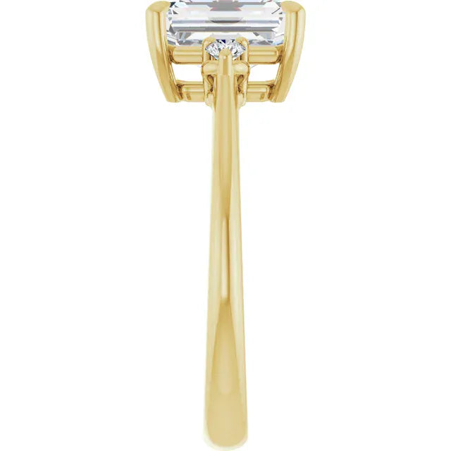 The Signature Side Stone Engagement Ring | Emerald | 2 ⅕ CTW