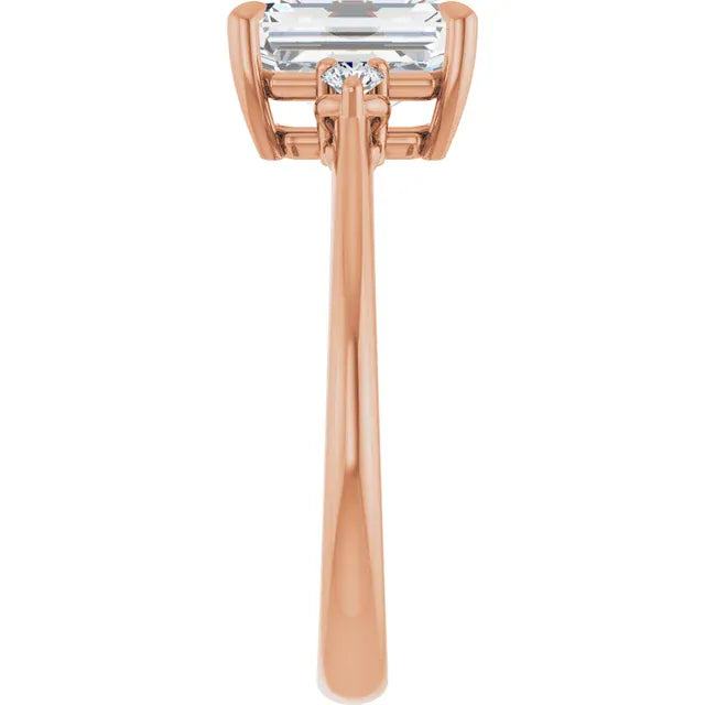 The Signature Side Stone Engagement Ring | Emerald | 2 ⅕ CTW