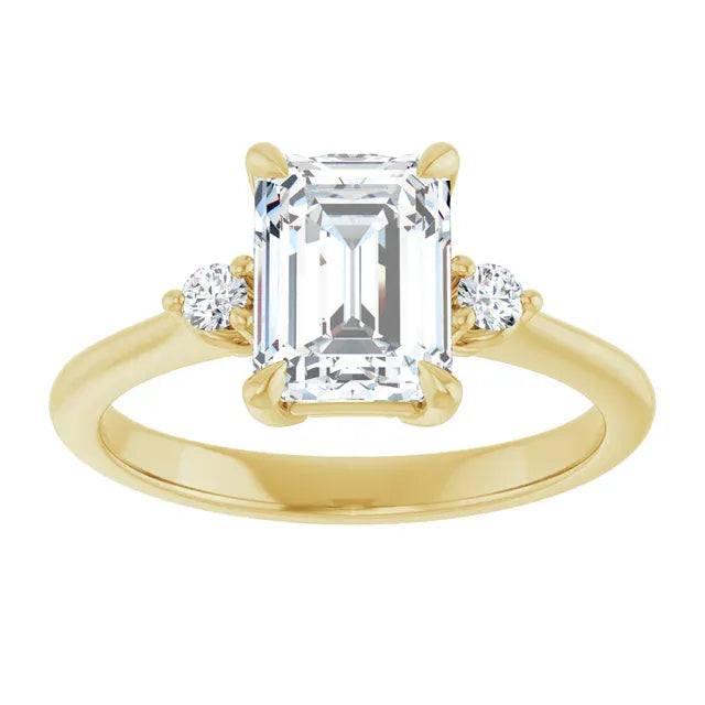 The Signature Side Stone Engagement Ring | Emerald | 2 ⅕ CTW