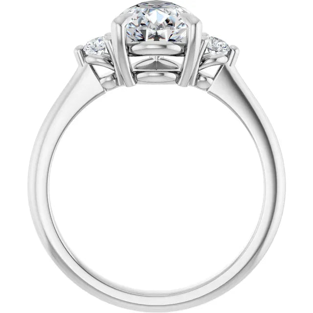 The Signature Side Stone Engagement Ring | Pear | 2 ⅕ CTW