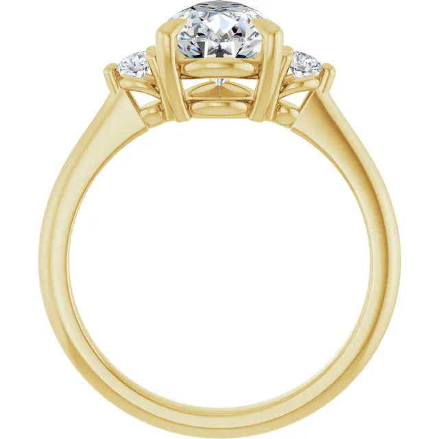 The Signature Side Stone Engagement Ring | Pear | 2 ⅕ CTW