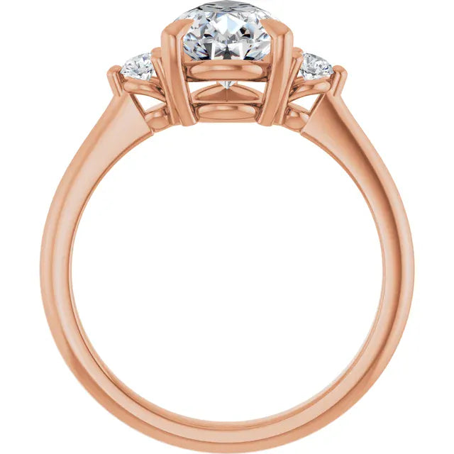 The Signature Side Stone Engagement Ring | Pear | 2 ⅕ CTW