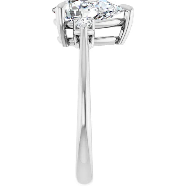 The Signature Side Stone Engagement Ring | Pear | 2 ⅕ CTW