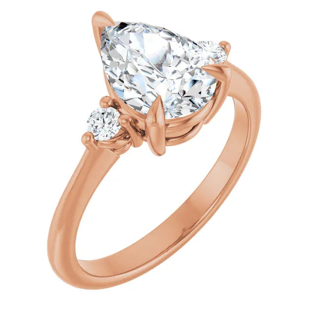 The Signature Side Stone Engagement Ring | Pear | 2 ⅕ CTW