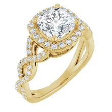 The Iconic Twisted Halo Engagement Ring | Cushion | 2 ½ CTW