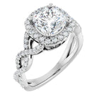 The Iconic Twisted Halo Engagement Ring | Cushion | 2 ½ CTW