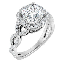 The Iconic Twisted Halo Engagement Ring | Cushion | 2 ½ CTW