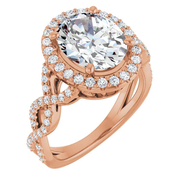 The Iconic Twisted Halo Engagement Ring | Oval | 2 ½ CTW