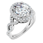 The Iconic Twisted Halo Engagement Ring | Oval | 2 ½ CTW