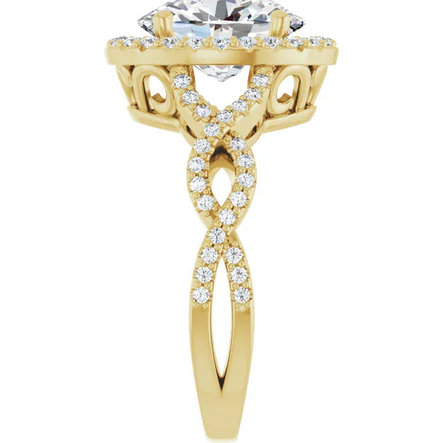 The Iconic Twisted Halo Engagement Ring | Oval | 2 ½ CTW