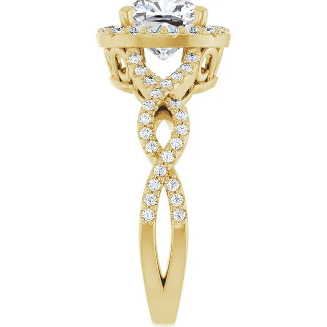 The Iconic Twisted Halo Engagement Ring | Cushion | 2 ½ CTW