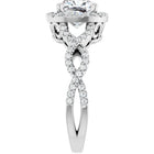 The Iconic Twisted Halo Engagement Ring | Cushion | 2 ½ CTW