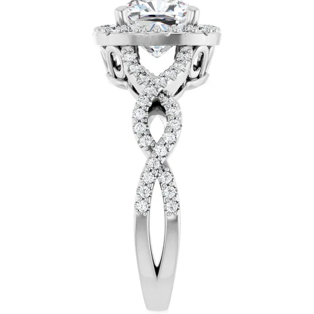 The Iconic Twisted Halo Engagement Ring | Cushion | 2 ½ CTW