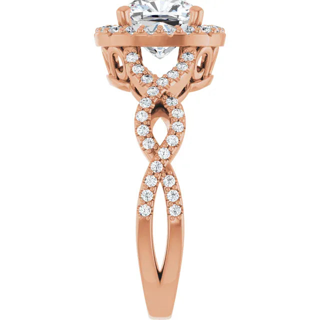 The Iconic Twisted Halo Engagement Ring | Cushion | 2 ½ CTW