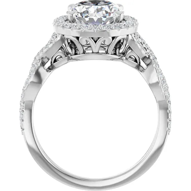 The Iconic Twisted Halo Engagement Ring | Oval | 2 ½ CTW