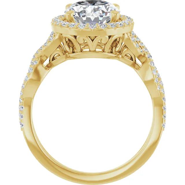 The Iconic Twisted Halo Engagement Ring | Oval | 2 ½ CTW