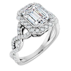 The Iconic Twisted Halo Engagement Ring | Emerald | 2 ½ CTW