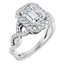 The Iconic Twisted Halo Engagement Ring | Emerald | 2 ½ CTW