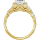 The Iconic Twisted Halo Engagement Ring | Emerald | 2 ½ CTW