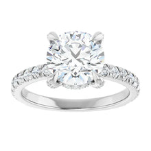 The Signature Pavé Hidden Halo Engagement Ring | Round | 2 ½ CTW