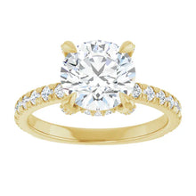 The Signature Pavé Hidden Halo Engagement Ring | Round | 2 ½ CTW