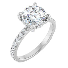 The Signature Pavé Hidden Halo Engagement Ring | Round | 2 ½ CTW