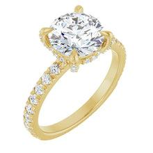The Signature Pavé Hidden Halo Engagement Ring | Round | 2 ½ CTW