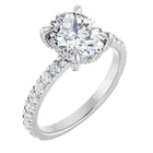 The Signature Pavé Hidden Halo Engagement Ring | Oval | 2 ½ CTW