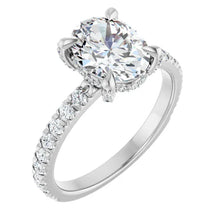 The Signature Pavé Hidden Halo Engagement Ring | Oval | 2 ½ CTW