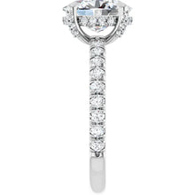 The Signature Pavé Hidden Halo Engagement Ring | Oval | 2 ½ CTW