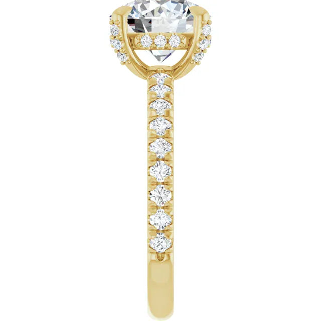 The Signature Pavé Hidden Halo Engagement Ring | Round | 2 ½ CTW