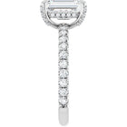 The Signature Pavé Hidden Halo Engagement Ring | Emerald | 2 ½ CTW