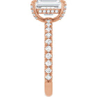 The Signature Pavé Hidden Halo Engagement Ring | Emerald | 2 ½ CTW